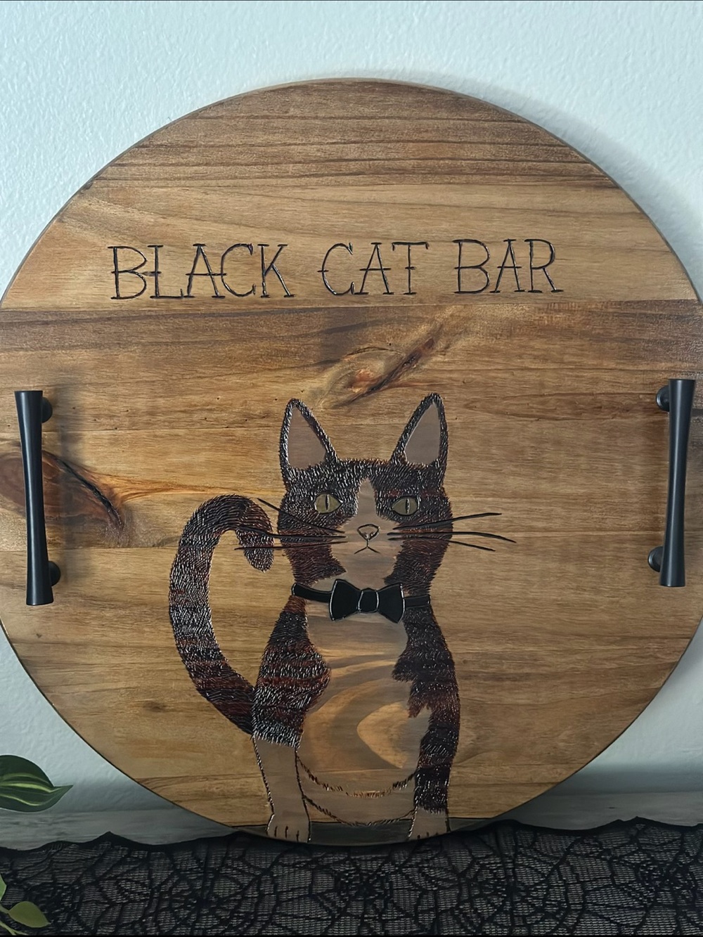 Custom Pet Portrait Wood Serving Tray